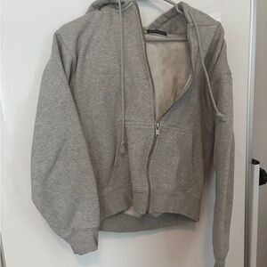 Gray Zip-Up Hoodie